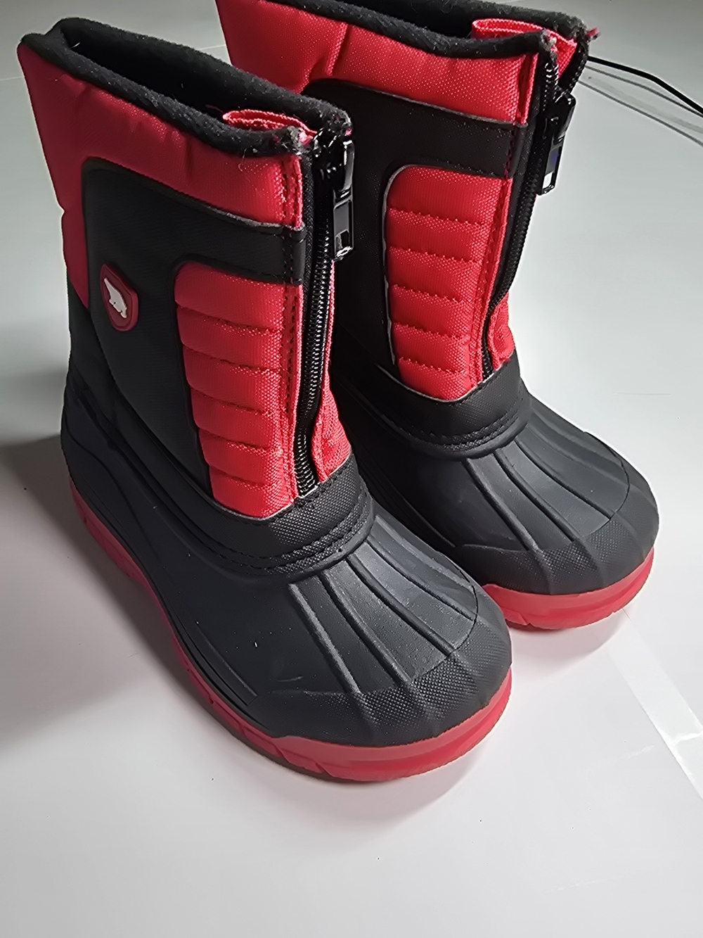 Artic Shield Kids Red and Black Winter Snow Boots